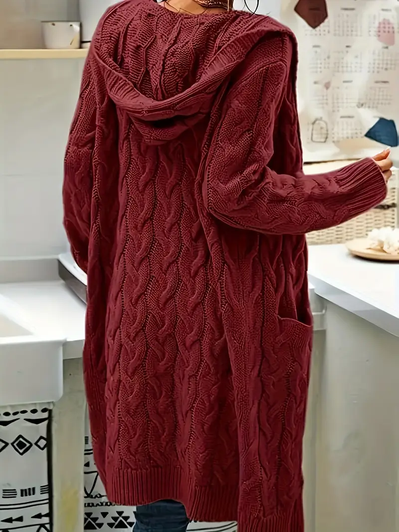 womens casual cardigan front long sleeve solid color sweater with pockets cozy fall winter layering essential for jeans dresses sweater cardigan autumn wardrobe stylish textured knitwear wear details 25