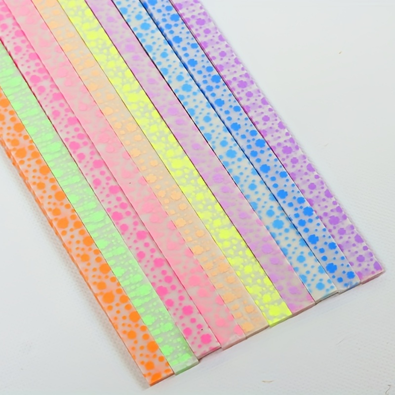 210pcs Lucky Star Folding Paper Strips Pastel Luminous Origami