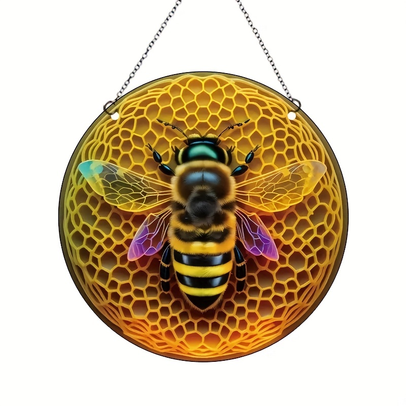 Bee Honeybee Vintage Bee Acrylic Window Decor/ Car Ornament