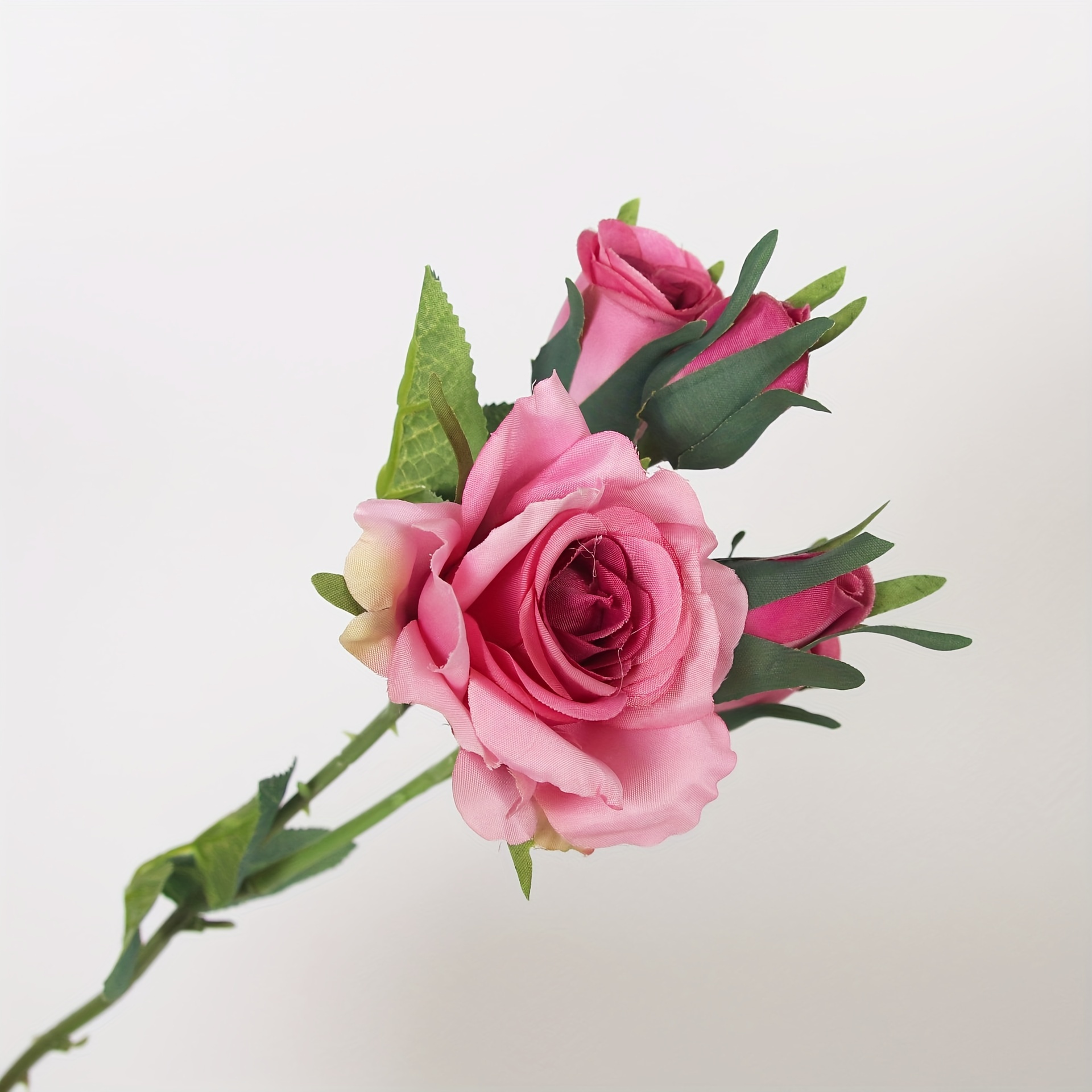 TEMU 1 Branch, 5-head Artificial Rose, Artificial Rose, Fake Flower Decoration, Wedding Decoration, Mother's Day Gift, Room Decoration