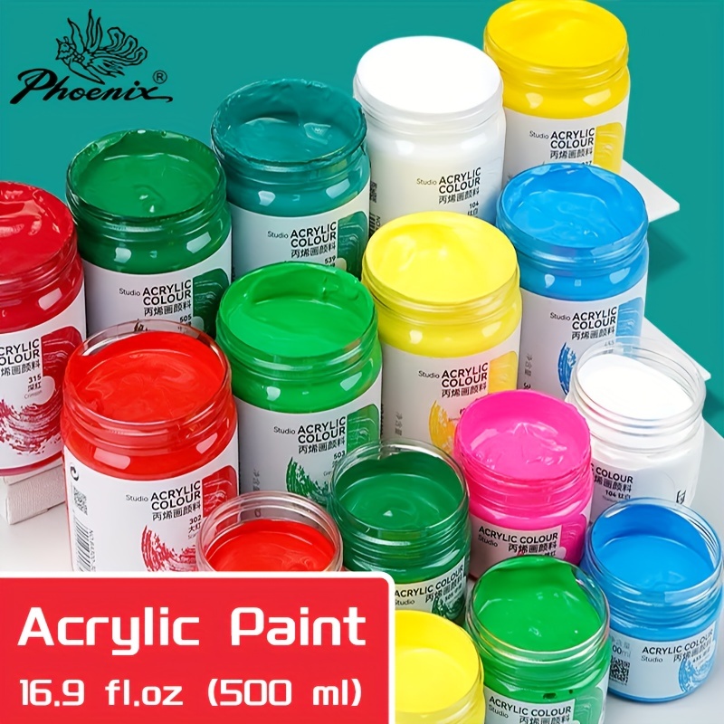 Acrylic Paint Set 12 Colors (100ml, 3.38 oz), Heavy Body Paint Supplies for Canvas Painting Christmas Decorations, Non Toxic Paints for Kids