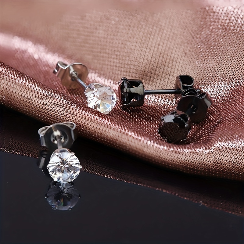 10pcs Cubic Zirconia Clip On Earrings (2023 Cut) For Non-pierced Ears SHEIN