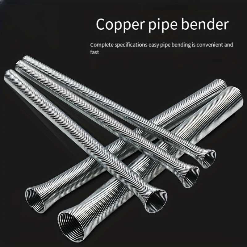 Man Hands Bends Copper Pipes By Pipe Bender Air Conditioner