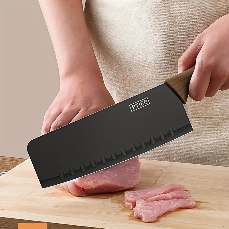 Black Blade Kitchen Knife Sharp Meat Slicer Knife Cutting - Temu