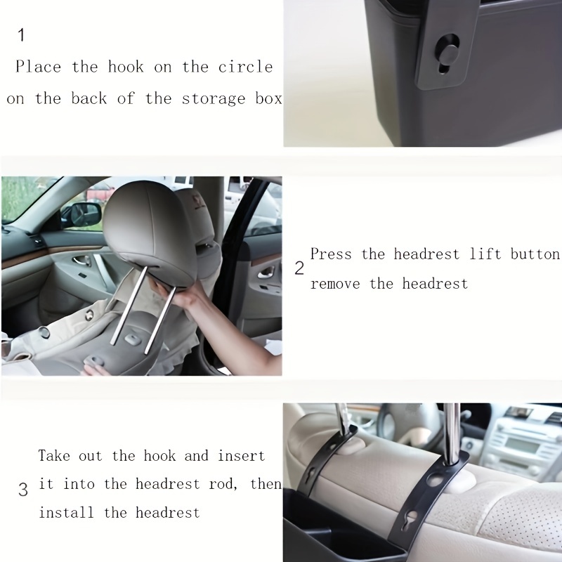 Car Back Seat Organizer With 2 Drink Cup Holder, Vehicle