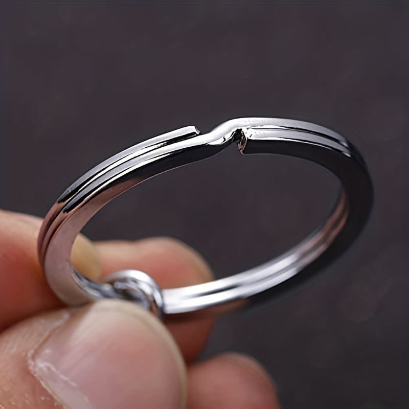 Aylifu 10mm Small Key Ring, 200 Pieces Mini Key Chain Ring Metal Small Split Key Rings for Keys Organization, Connecting Jewelry DIY Craft - Silver