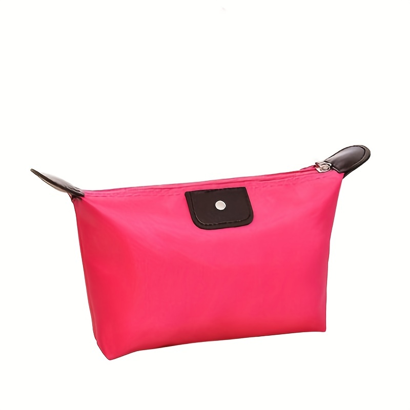 2pcs Dumpling Shaped Makeup Bag Portable Cosmetic Bag Random Color