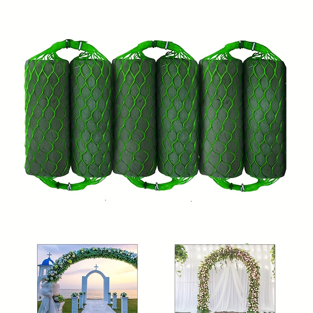  14PCS Dry Wet Samll Green Flower Floral Foam Garland Sponge Mud  Cage Blocks Brick Tray Holder Plant Florist for Fresh Live Fake Artificial  Flower Arrangements Supplie Wedding Arch Wall Swag 