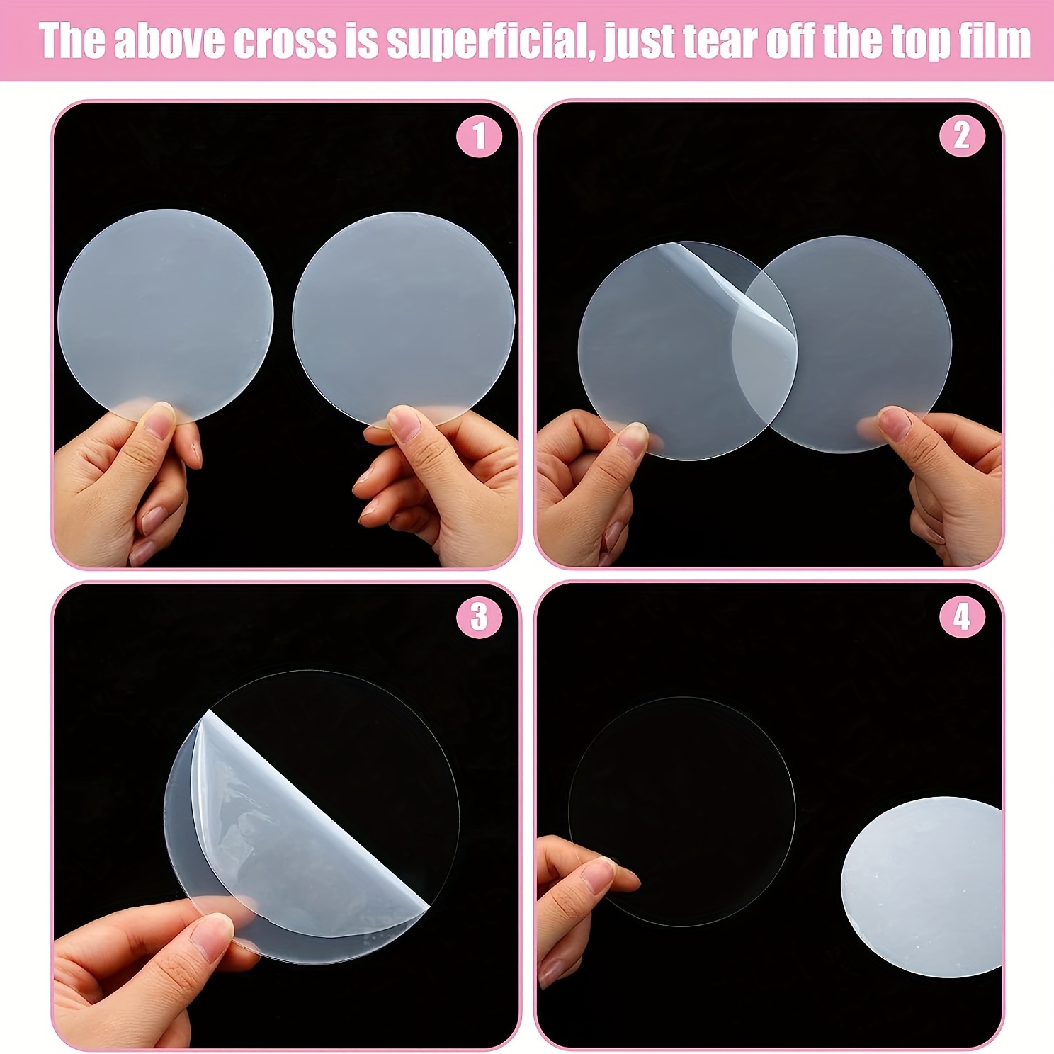 30pcs Disques En Acrylique Transparent Cercles En Acrylique