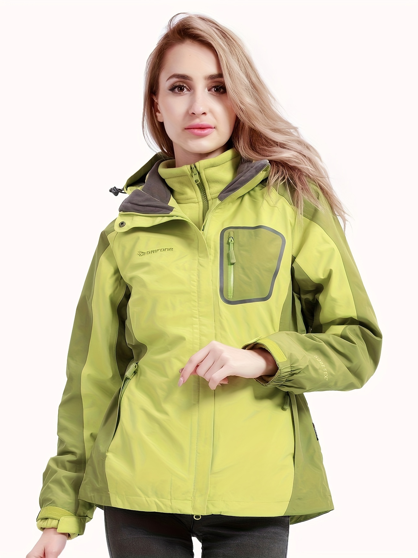 Stay Warm & Dry: 3-in-1 Outdoor Jacket For Women - Waterproof & Windproof  Hard Shell & Fleece Thermal Inner!