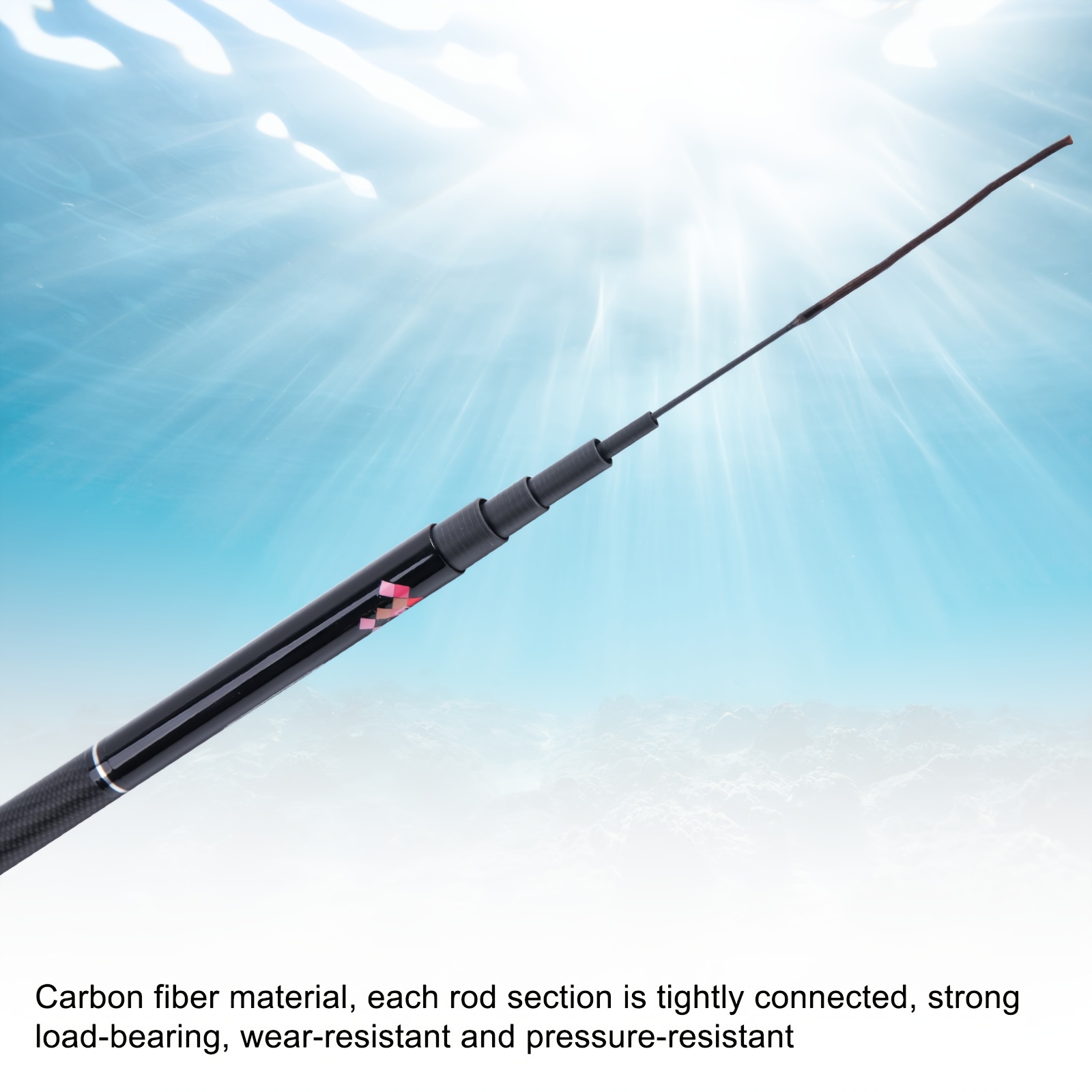 Telescopic Spinning Fishing Rod Pole Bait Lure Hard Fast Carbon Fiber  Portable S