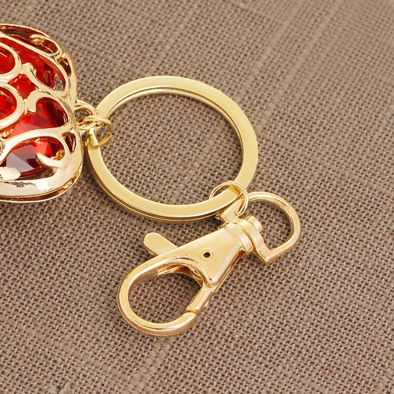 Custom Gold Crystal Applique Rhinestone Wristlet/Keychain Strap