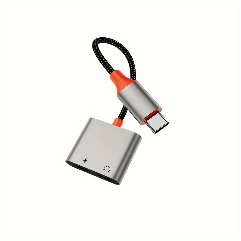 Adaptateur et Charge pour Casque - USB C vers Jack 3,5 mm - 2 en 1 - Charge  Rapide - Câble tressé - Convertisseur pour Samsung S22/S20+/Note 20