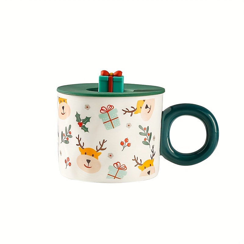 Creative Mug, Christmas Theme Cup, Trendy Cute Water Cup Coffee Cup Ceramic  Water Cup Halloween Christmas Gift For Restaurants/cafe - Temu