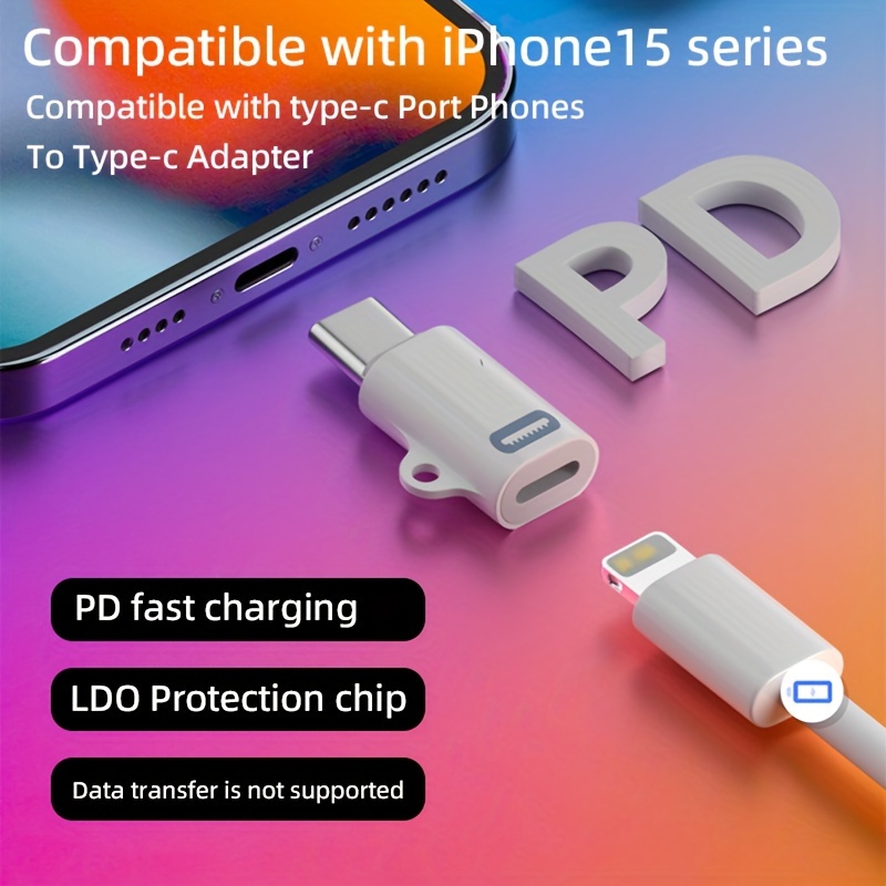 Adaptador con interfaz para USB C a interfaz para iPhone - Temu