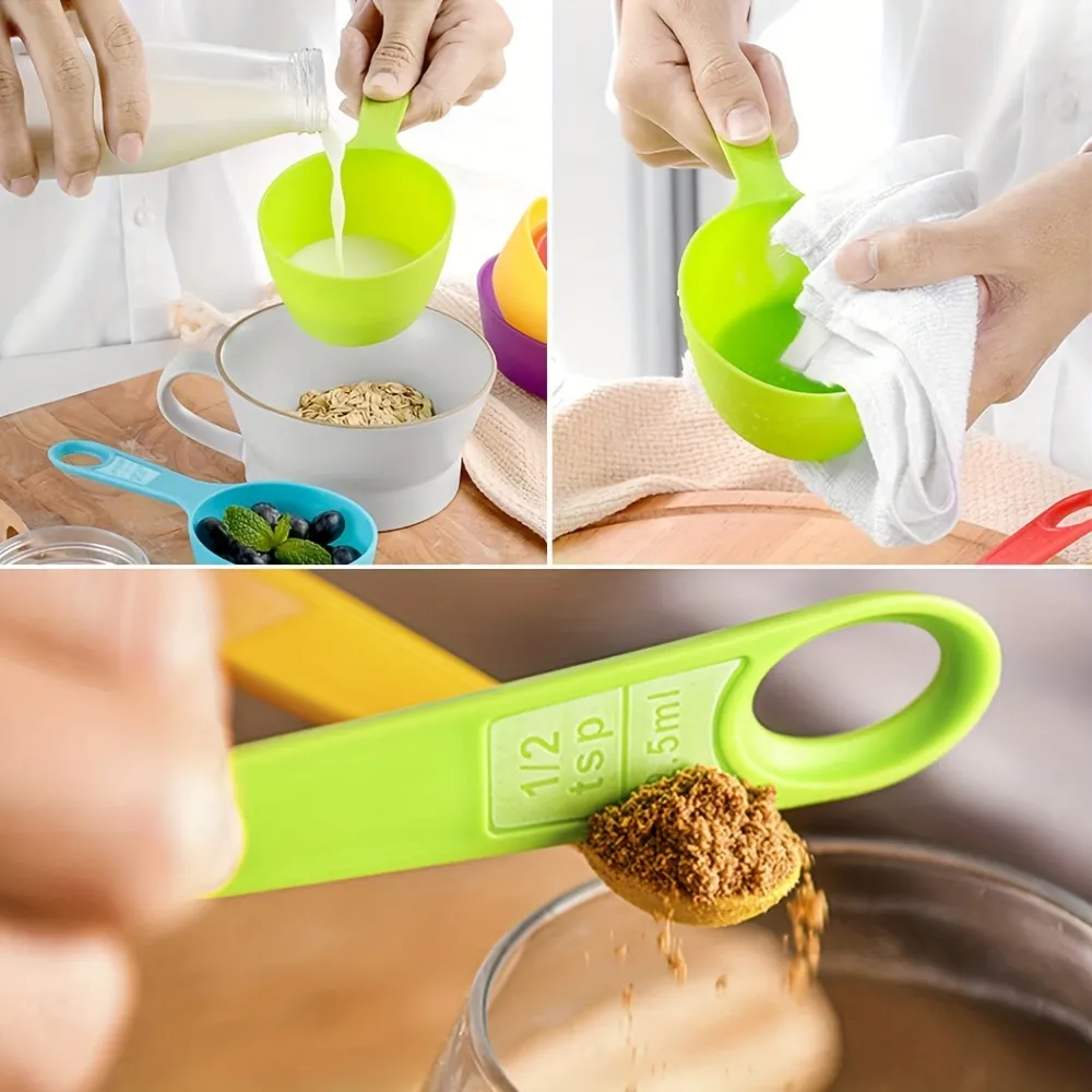 Measuring Cups And Spoons Set, Cute Plastic Measuring Cups Spoons