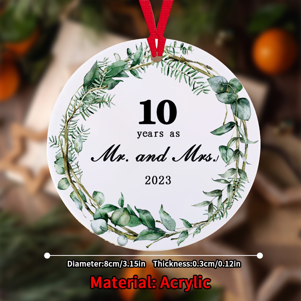  First Christmas Married Ornament 2023-1st Christmas as Mr and  Mrs Wedding Gifts, Newlywed Gifts, Bridal Shower Gifts for Couples, Bride  Gifts, Just Married Gifts - Couple Gifts - Acrylic Ornament 