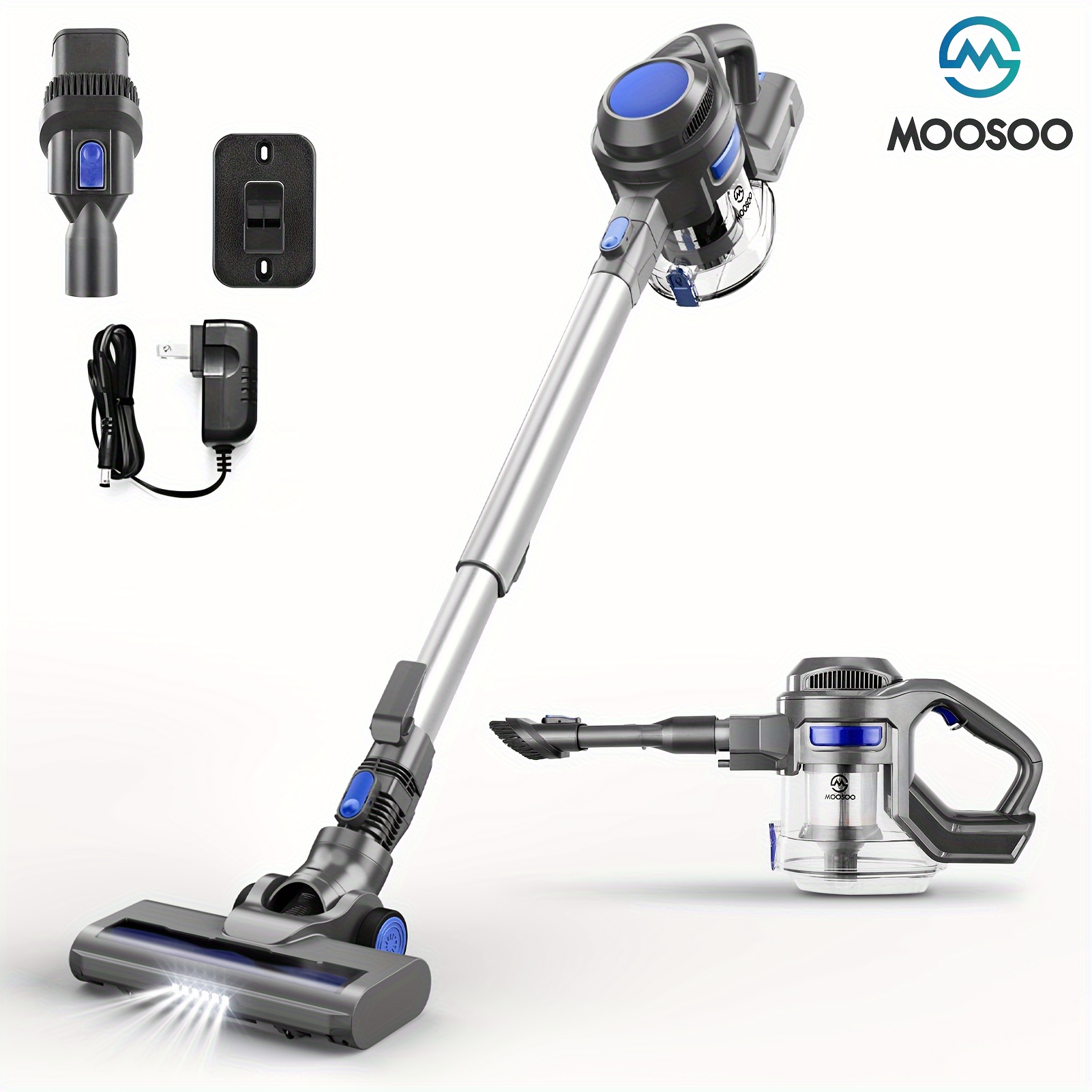 MOOSOO 5-in-1 Lightweight Cordless Stick Vacuum Cleaner 23KPA