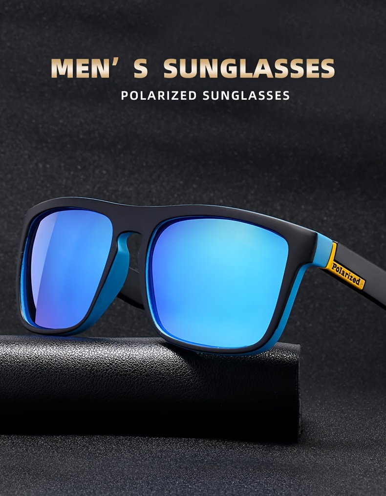 1pc Mens Trendy Polarized Sports Sunglasses Cool Pattern