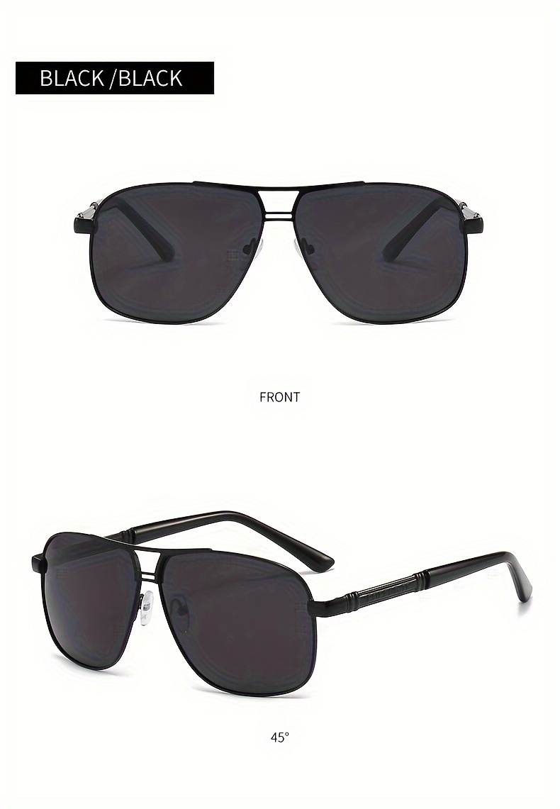 Polarized Sunglasses Women Men Large Metal Frame Driver's - Temu