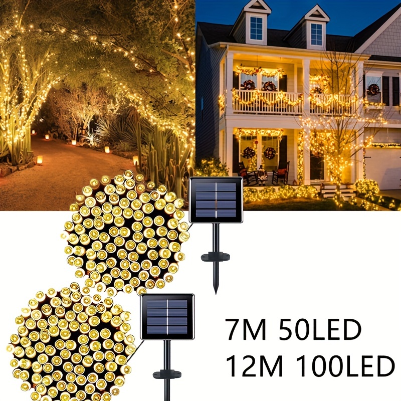300LED Solar Rope Strip Light Outdoor Waterproof Fairy Light Strings  Christmas Decor for Garden Lawn Tree Yard Fence Pathway