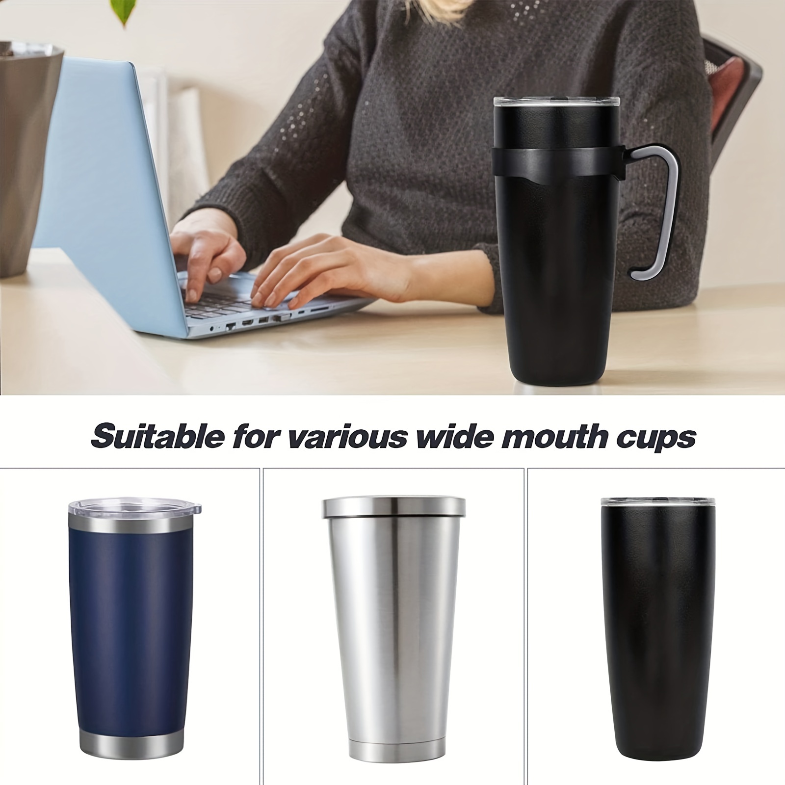 1pc 30oz Tumbler Handle Compatible With Yeti, Rtic, Ozak Trail, Travel Mug  Cup, Sic, Rambler And All Brands Of Tumblers