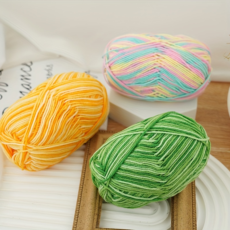 Milk Cotton Multicolor Yarn Rainbow Color 5 stranded Yarn - Temu