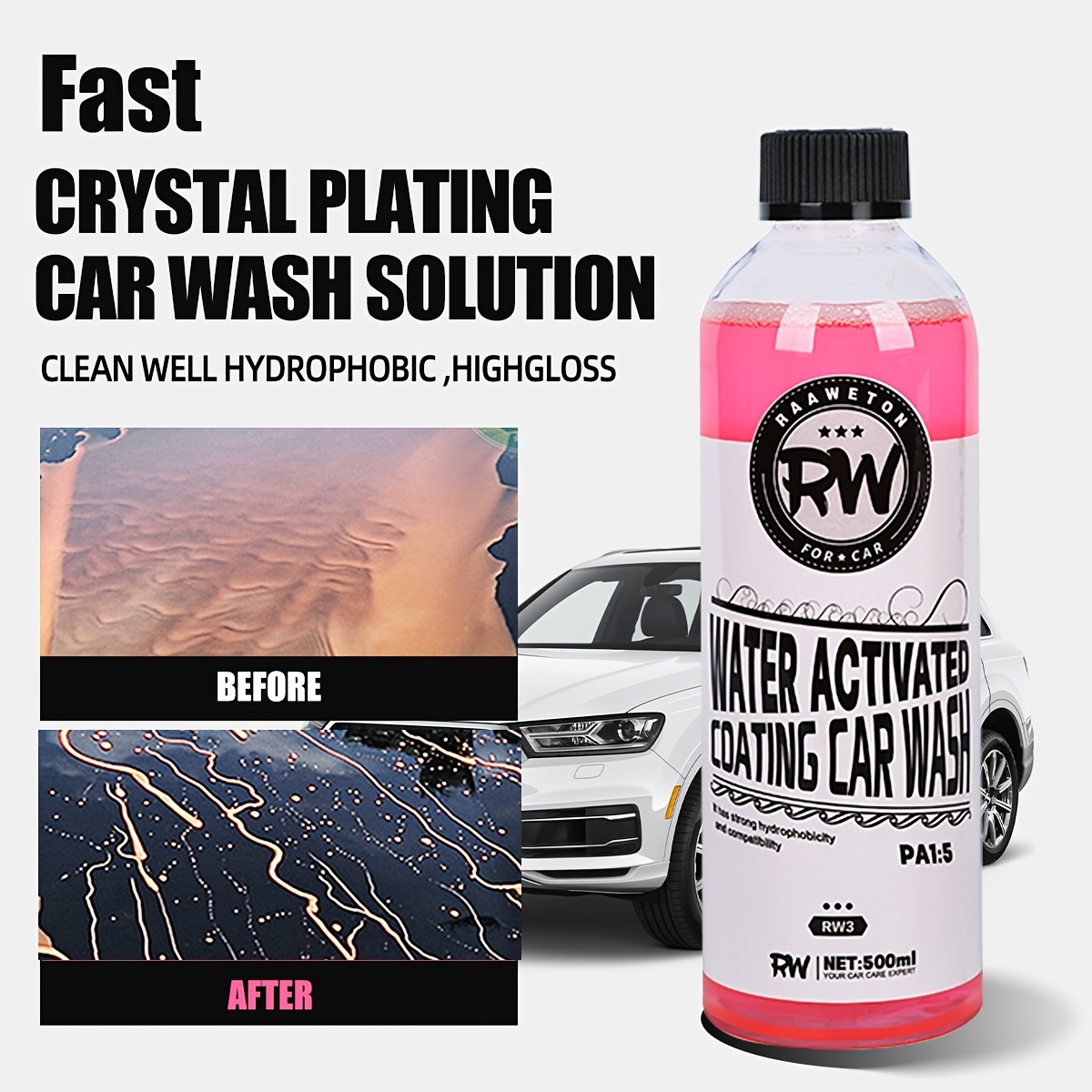 Car Wash Shampoo No Wipe Fast Coat Fast Hydrophobic Coat No - Temu