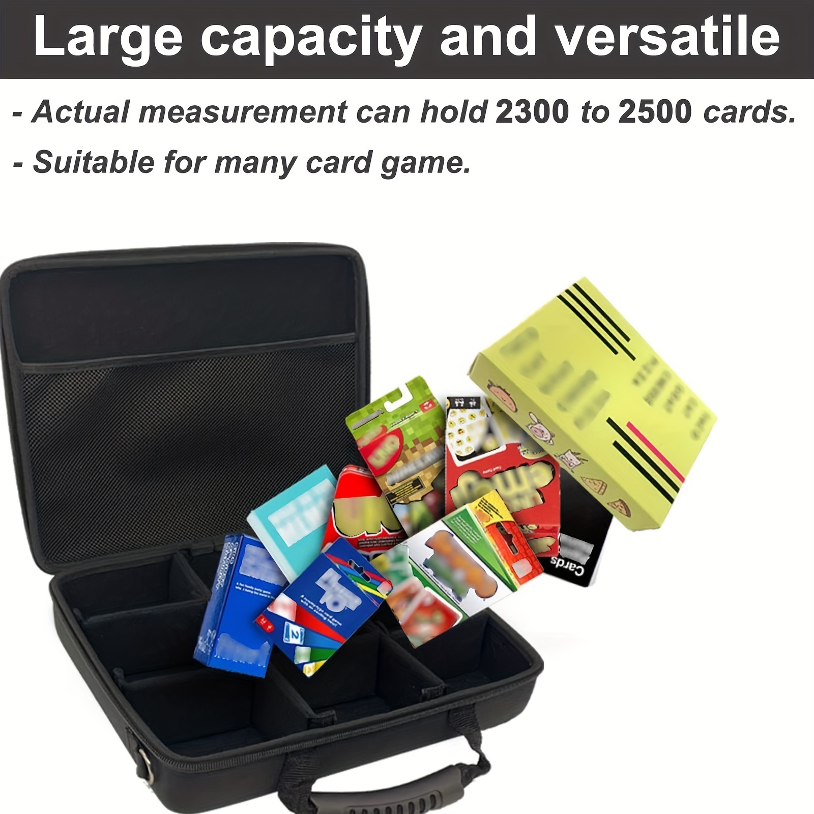 Comecase Large 3000+ Trading Card Game Holder & Organizer, Case for  Baseball, Football Cards, for CAH, for TCG Cards and All Expansions.  Storage Box