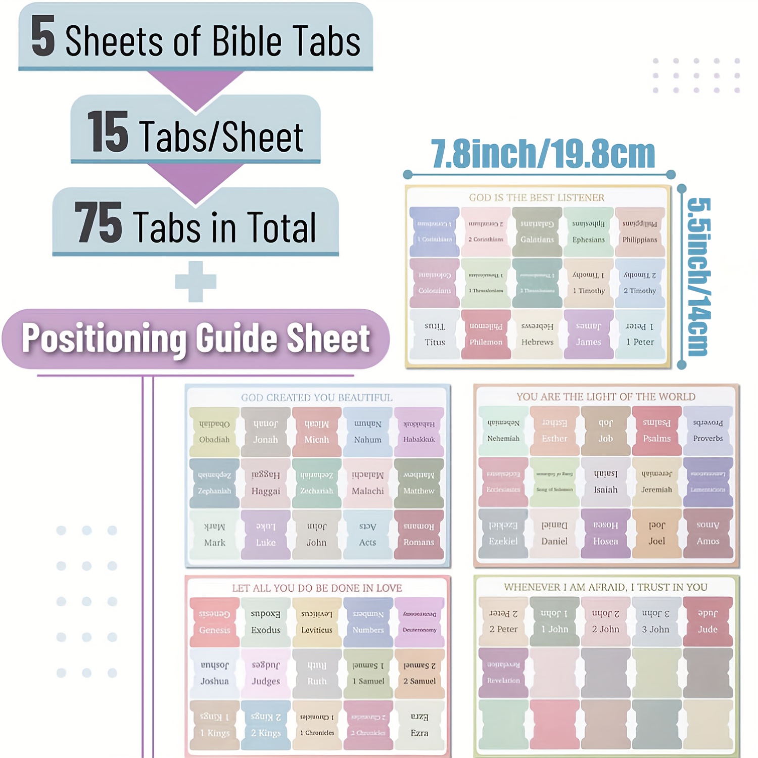 Bible Tabs,sticky Index Tabs, 75 Tabs, Bible Index Label Sticker Bookmarks,  Laminated Bible Tabs Accessories, Bible Study Journaling Supplies, Bible  Index Book Tabs For Men And Women - Temu