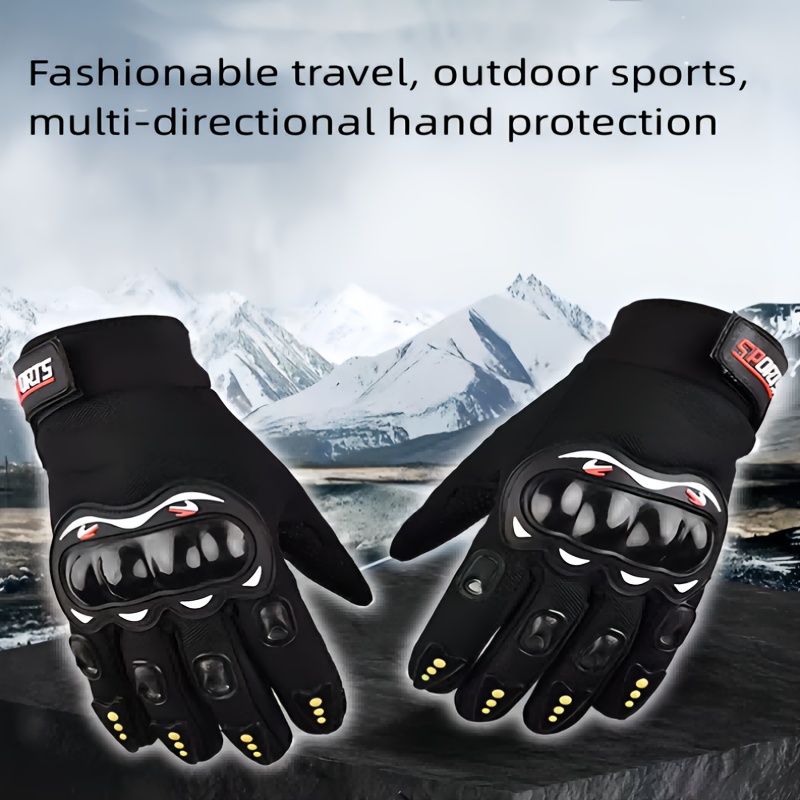 Guantes de moto de verano de piel para moto, guantes de protección de  motocicleta con pantalla táctil, guantes de ciclismo transpirables  perforados