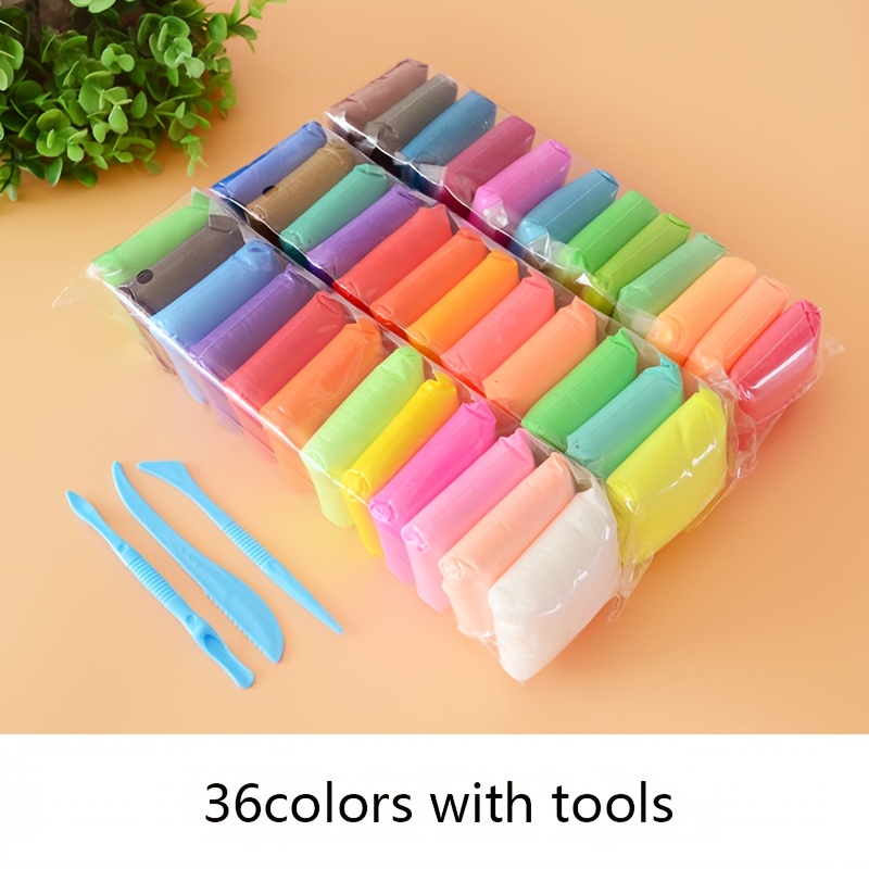 LOUFOR Modelliermasse Lufttrocknend - 12 Kisten Knete Mit Werkzeugen