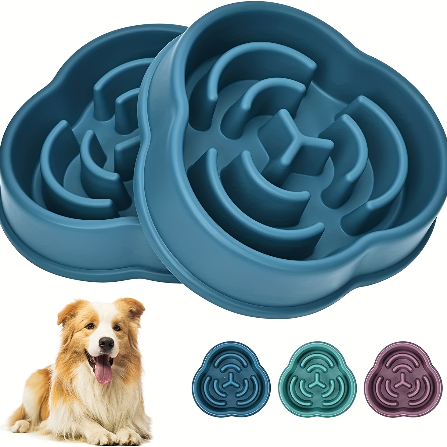 Interactive Slow Feeder Dog Bowl - Bloat Stop Design For Healthy Eating And  Digestion - Temu