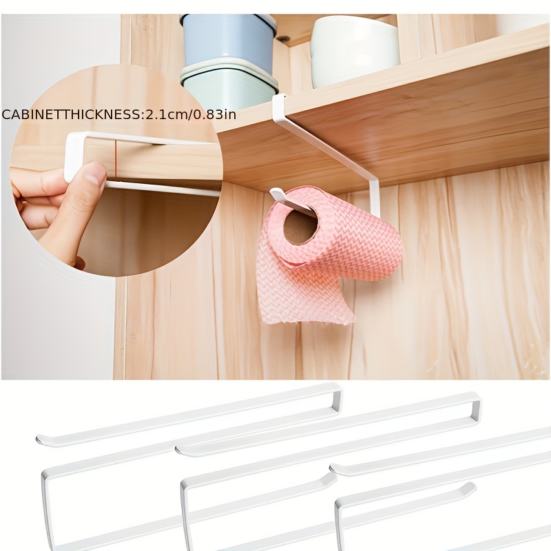 New Kitchen Cabinet Door Drawer Roll Paper Towel Hanging Holder Rail Organizer  Bathroom Kitchen Cabinet Cupboard Hanger