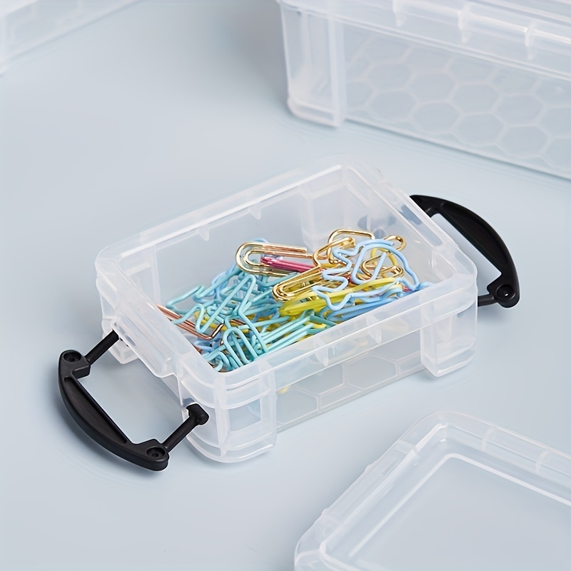 5/10/20pcs Plastic Mini Storage Box, Transparent Box, Portable Jewelry Box,  Flip Packaging Organizer Case, For Mini Items