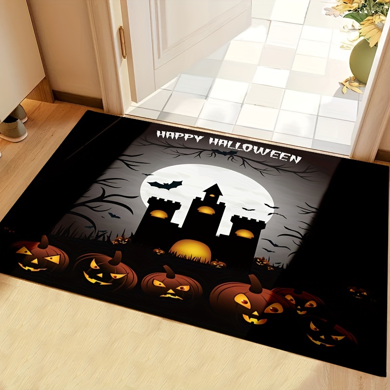 Soft Oil proof Kitchen Rug Halloween Ghost Waterproof Non - Temu