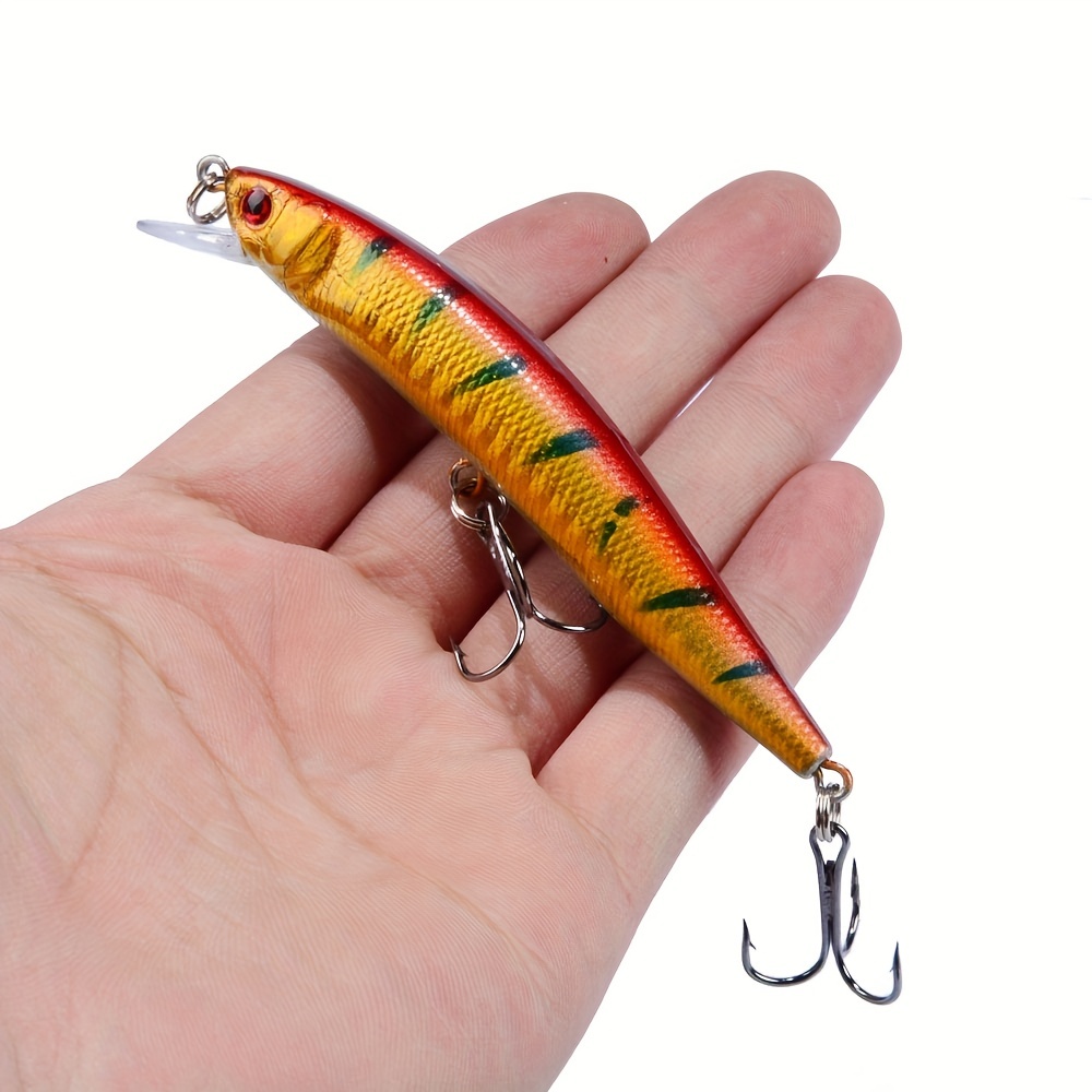 5X Set Floating Trolling Bait Minnow Fishing Lure Bass Crankbait Tackle  Wobbler