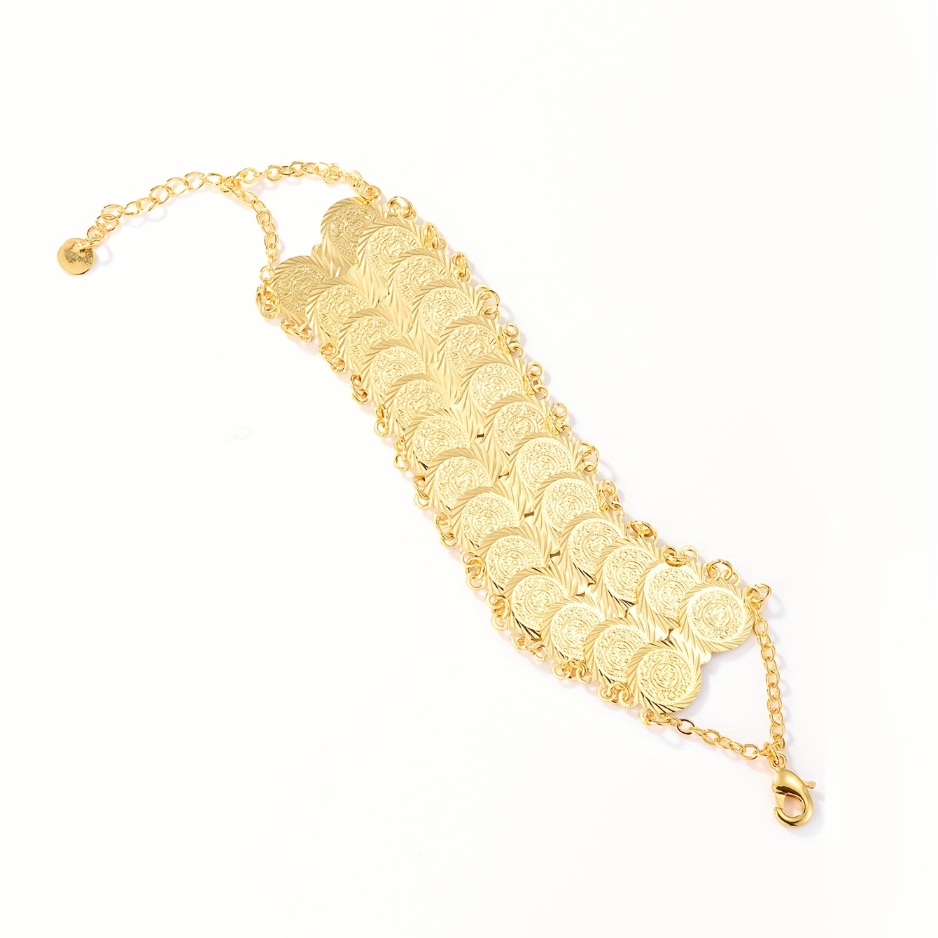 Golden Double Layer Ancient Coin Bracelet