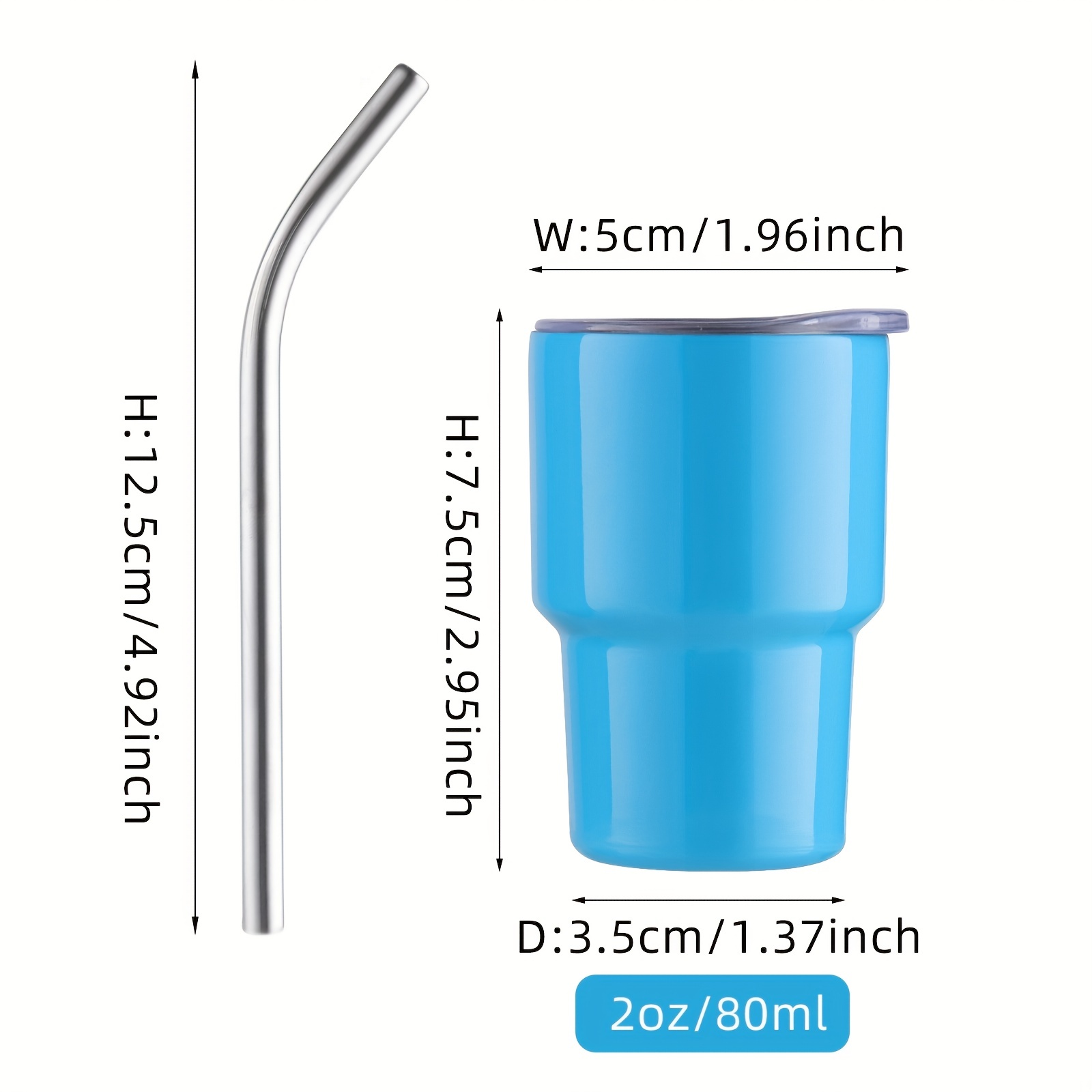 Tumbler Design Shot Cups With Straws, Stainless Steel Shot Glass With Lid  And Straw, Insulated Drinking Cup, For Bar, Pub, Club, Restaurant, Home  Use, Drinkware, Halloween Decor - Temu