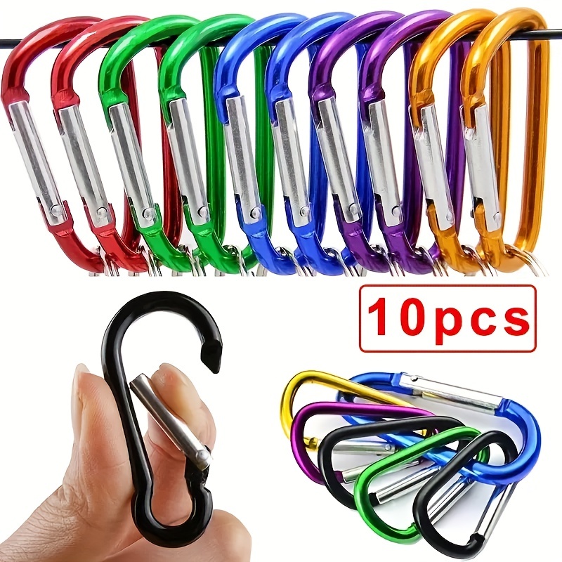 12pcs Mini Carabiner Keychain Snap Hook Spring Clip Hanging Buckle