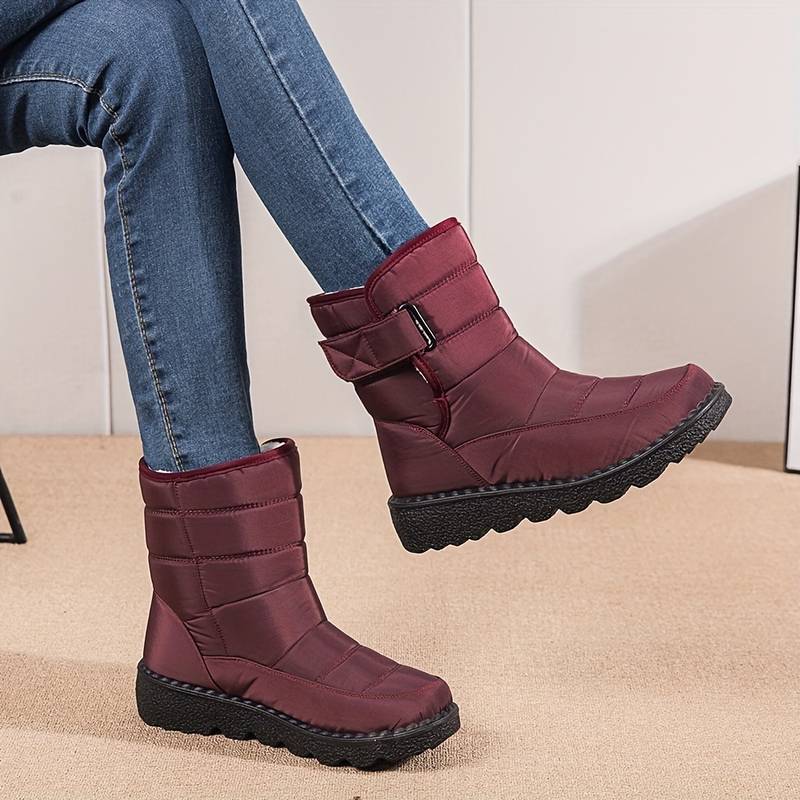 womens leisure waterproof warm snow boots versatile non slip high top boots shoes 5