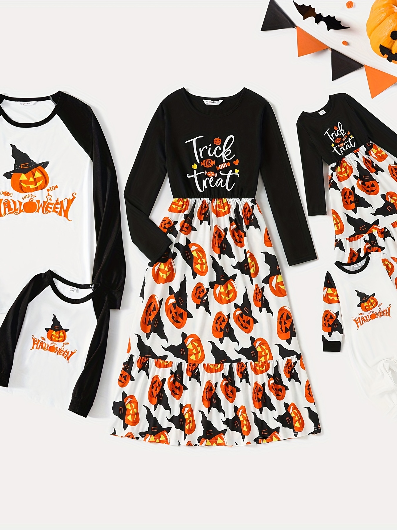 Family Matching Solid Splicing Plant Print Sleeveless Midi Dresses and Short-sleeve T-shirts Sets