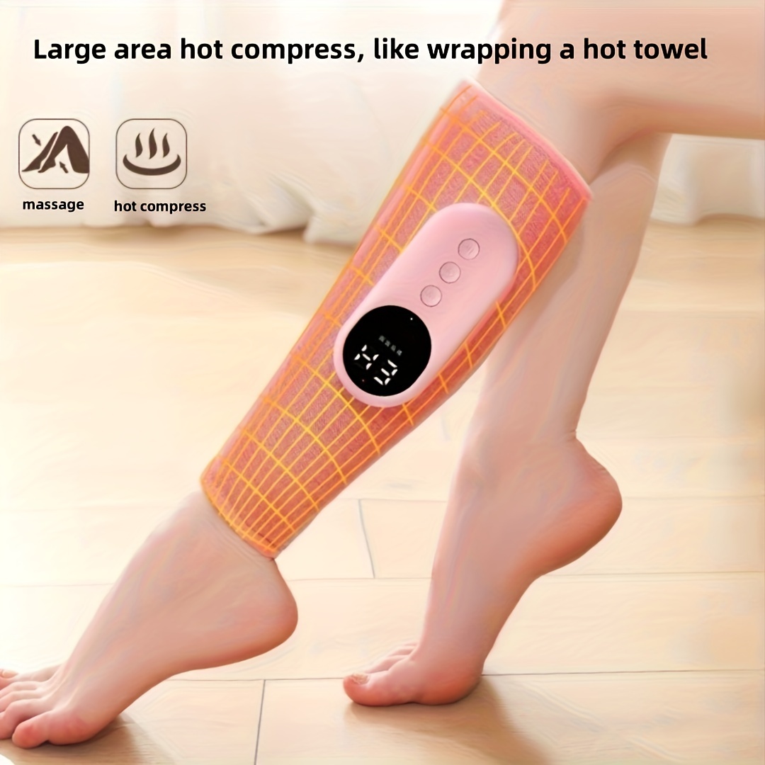 Masajeador de piernas, masajeador de compresión de aire de pantorrilla con  calor, masajeador de piernas inalámbrico para circulación y alivio del