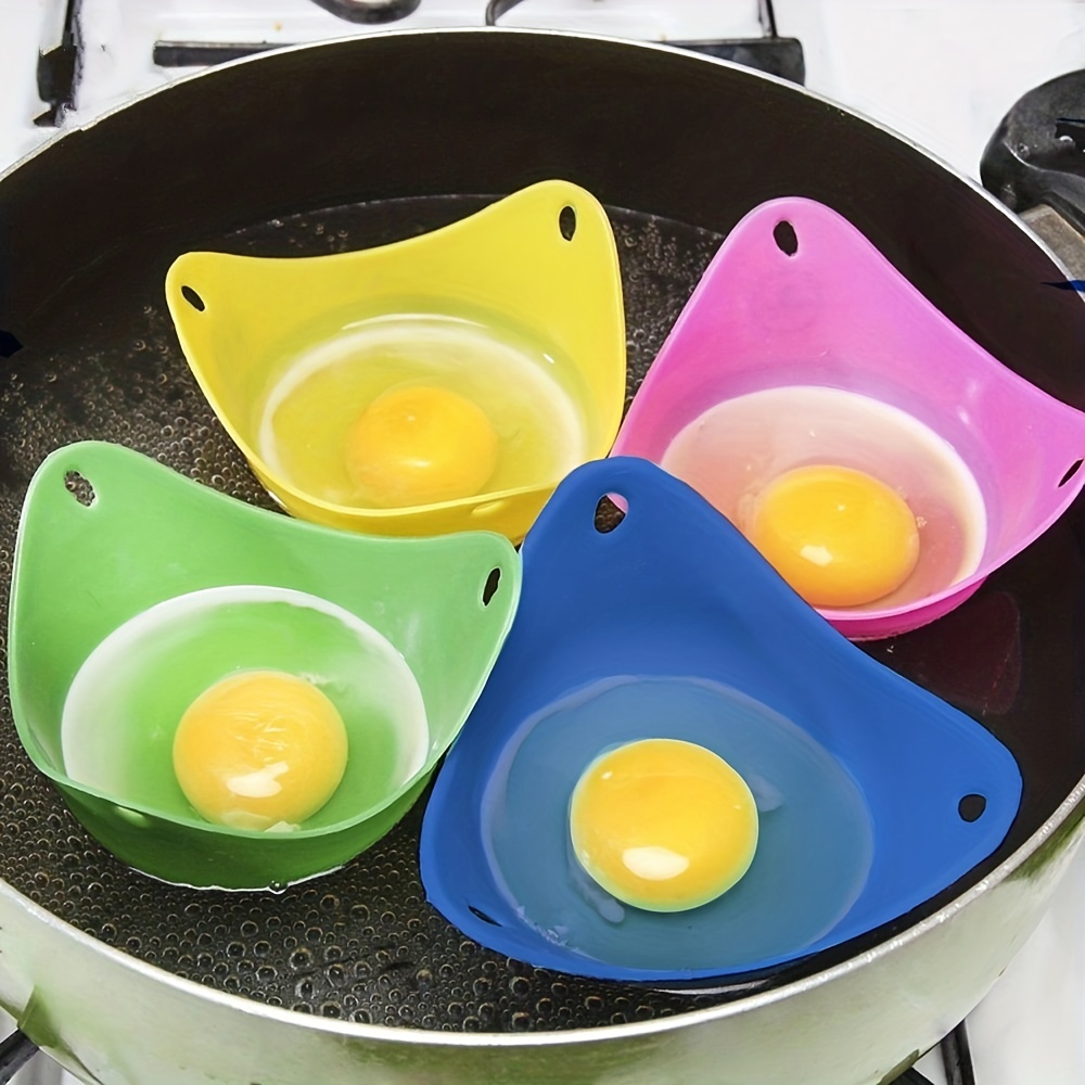 

1/4pcs Silicone Egg Cooker, Kitchen Cooking Tool 2.55x3.54inch