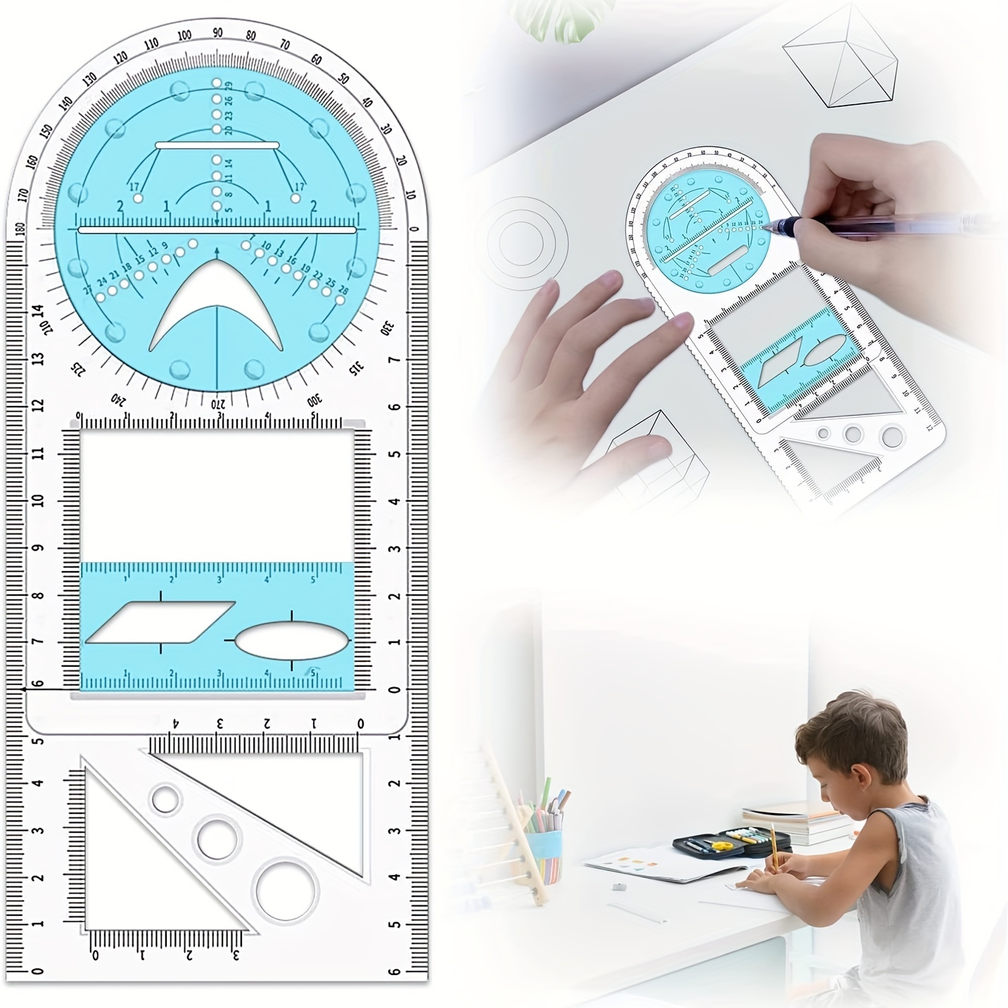 Multifunctional Architecture Drawing Template Rulers Hollow Ruler