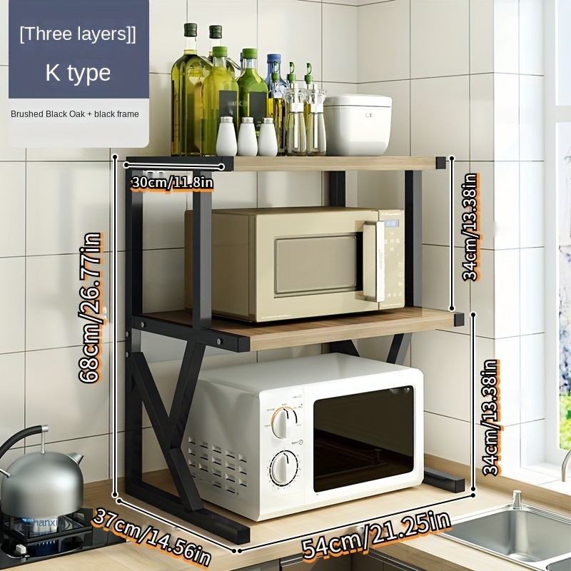 Soporte de microondas para cocina, carrito de horno - Estante de microondas  de pie para café con almacenamiento para cocina pequeña, mini carrito de