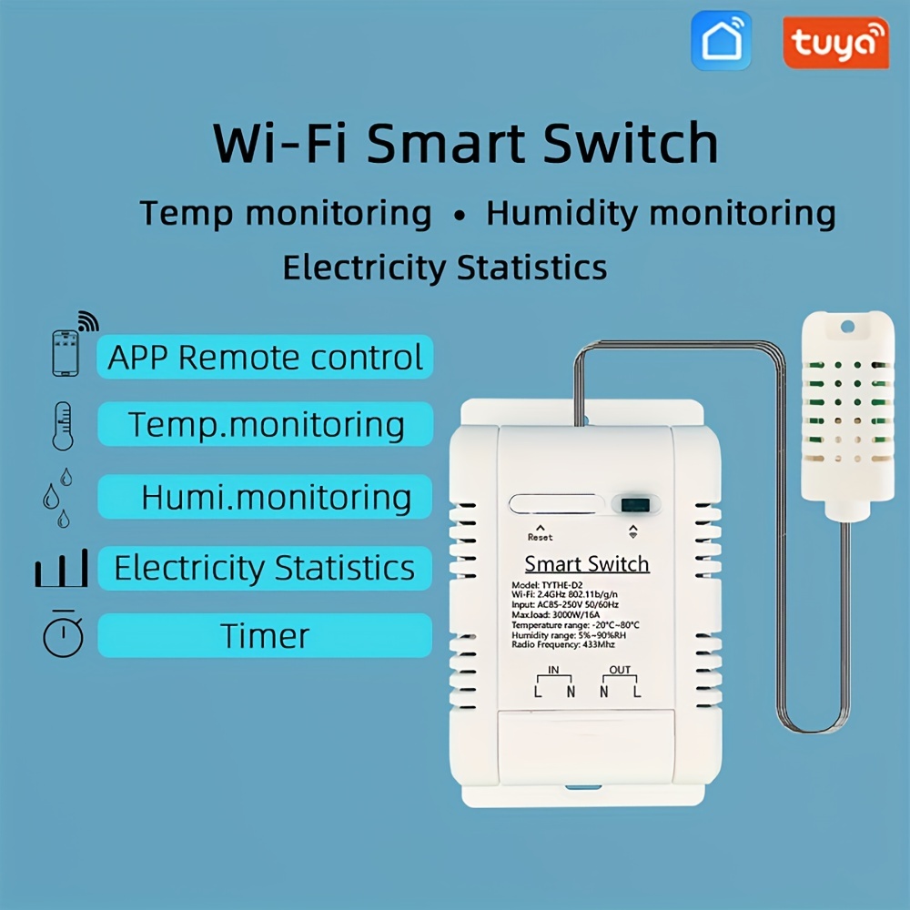 Module de capteur de température sans Fil, Module de réglage de température  Intelligent avec kit de capteur de température, Fonctionne avec Tuya Smart