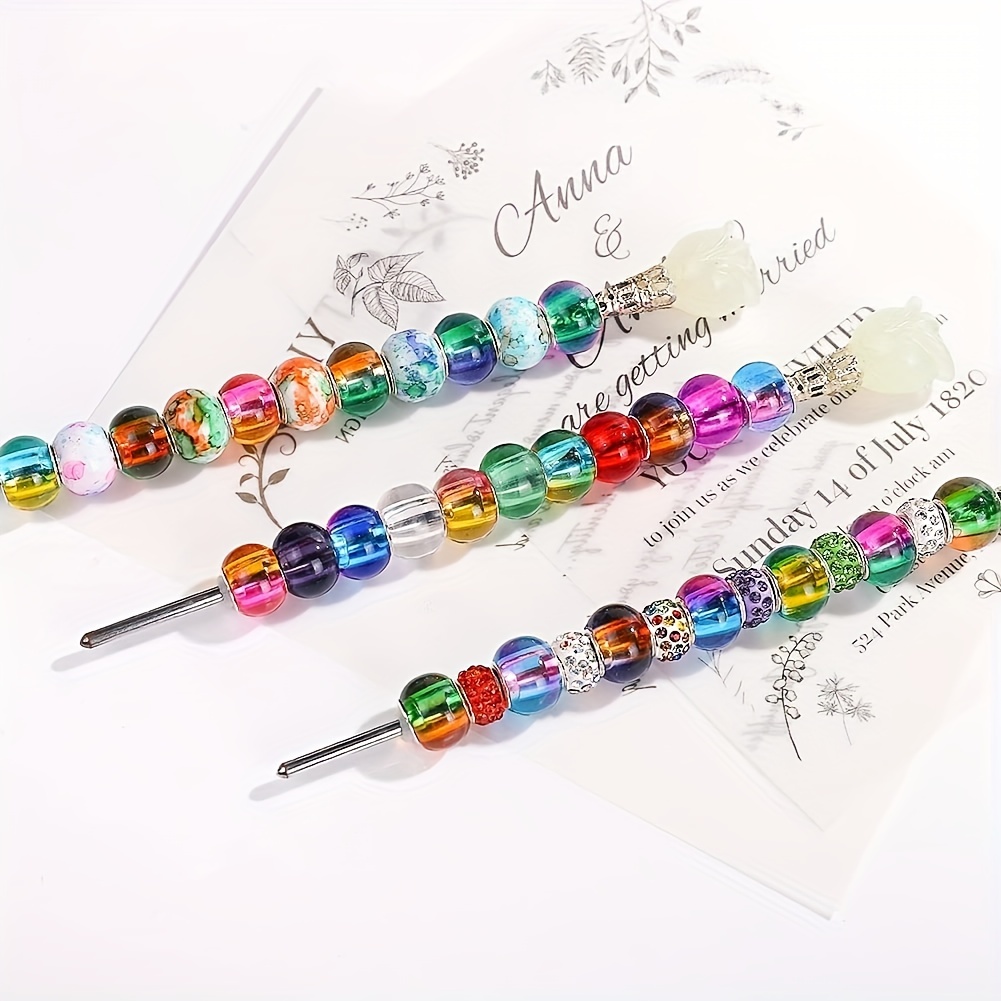 10Pcs Assorted Color Flower Big Hole European Craft Beads Large Hole Glass  Beads Charms for DIY Bracelet Jewelry Necklace Making