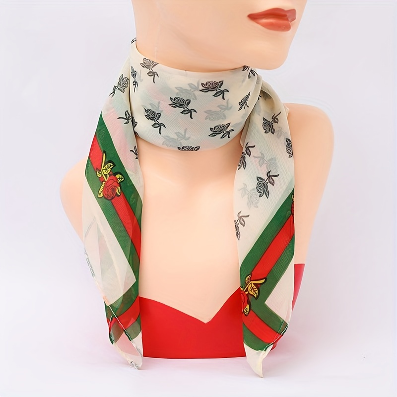 Gestural Rose Square Scarf main image 1