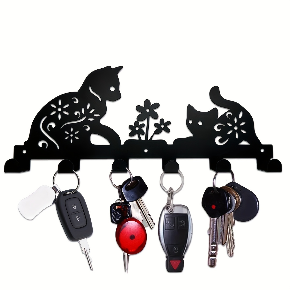 Key Holder Wall Family Metal Key Hooks Decorative Key Rack - Temu